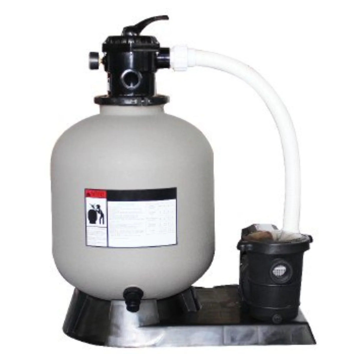 Ground Filter Swim HP with 2.0 Pressure Pump 24-Inch Combo for Central Pools, Sand Above