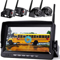 View Monitor Front IP69 Monitor, Camera Trailer Built-in FHD Rear RV for Truck 9" Side System Signal Xroose + WX4 Camper, Stable Bus Recorder Backup Extra Wireless Camera w/ 1080P Reversing Motorhome