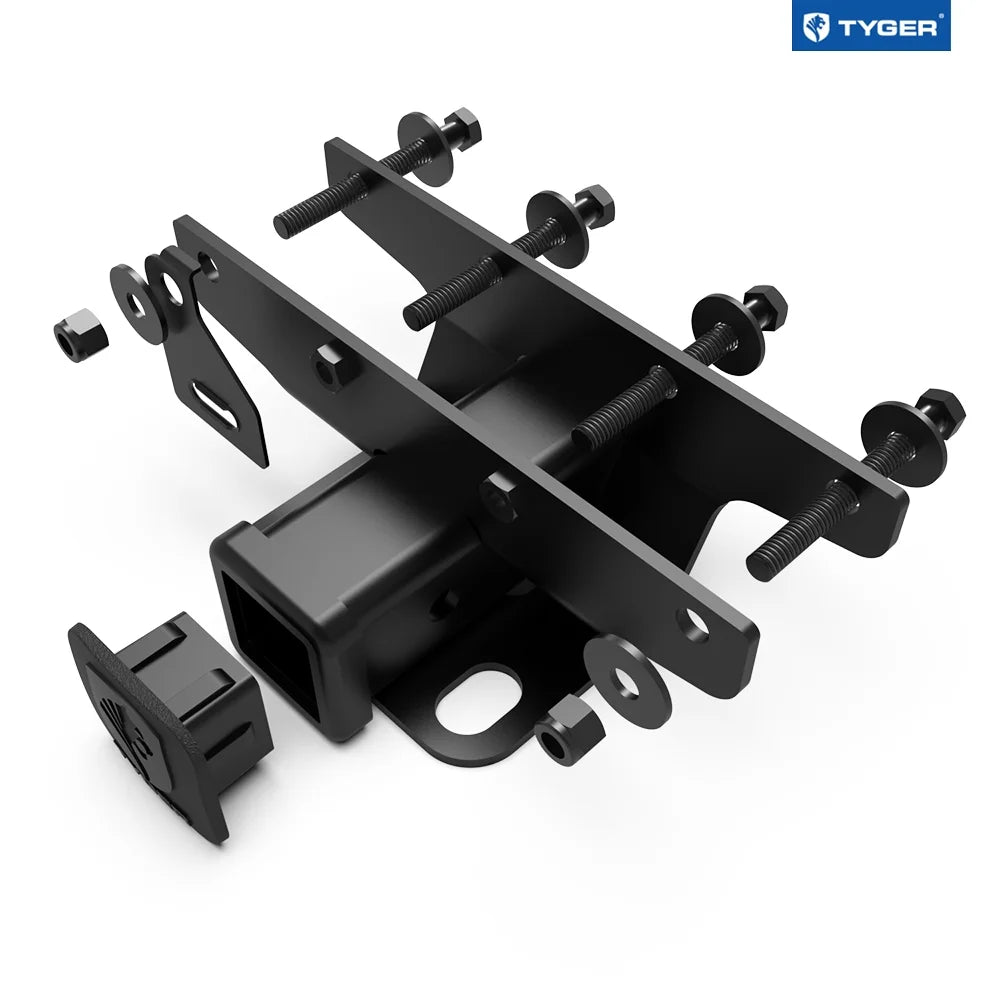 Auto Trailer (Include Tyger Compatible Factory Hitch engine; Hitch design TG-HC2J003B Cover with 20-24 & Rear Tow inch Jeep 2 Towing diesel 4xe) 21-24 JL/JLU Hitch Receiver 2018-2024 Wrangler Kit