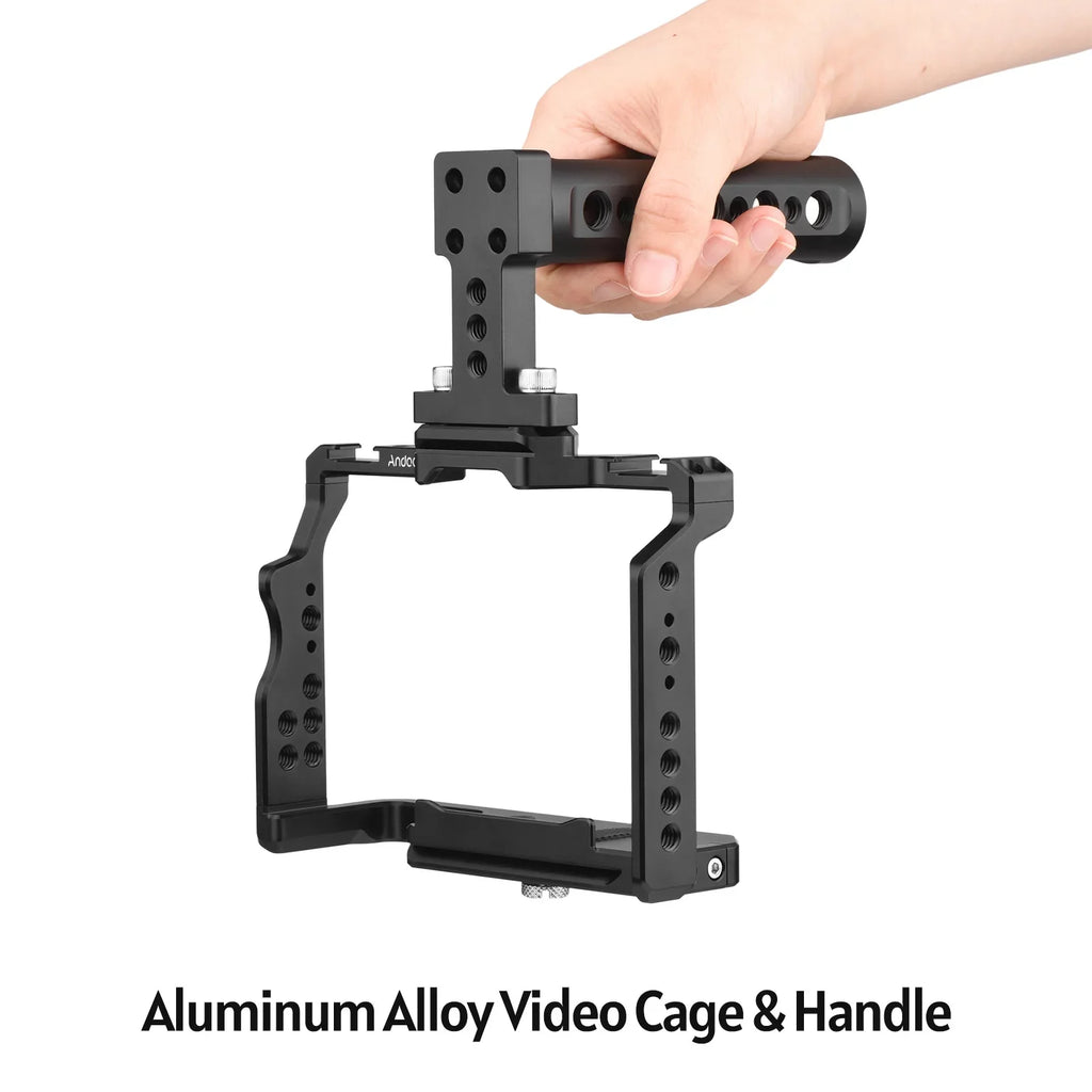 Cold Inch A7S A7III/ Mounts II/ with 14 III/ Andoer Numerous Kit A7R Shoe Handle Threads A7IV/ Cage + A7II/ Walmeck Dual II A7R Replacement Aluminum Alloy for Video