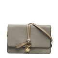 Chloé Women's Bag Leather Chain (Good) Shoulder Alphabet ALPHABET Gray Pre-Owned Chloe