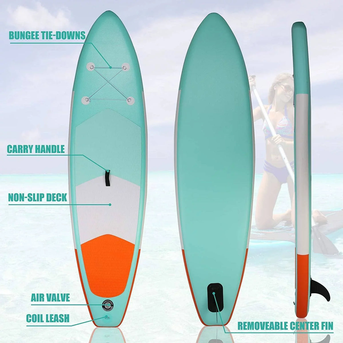 the Conquer with Up 26.46 Paddle design! Set - and 1 waves - - Board Inflatable ease Stand