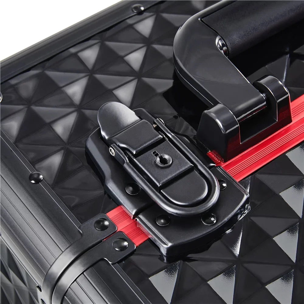 Makeup Case Professional with Drawers,Black Rolling Yaheetech Train
