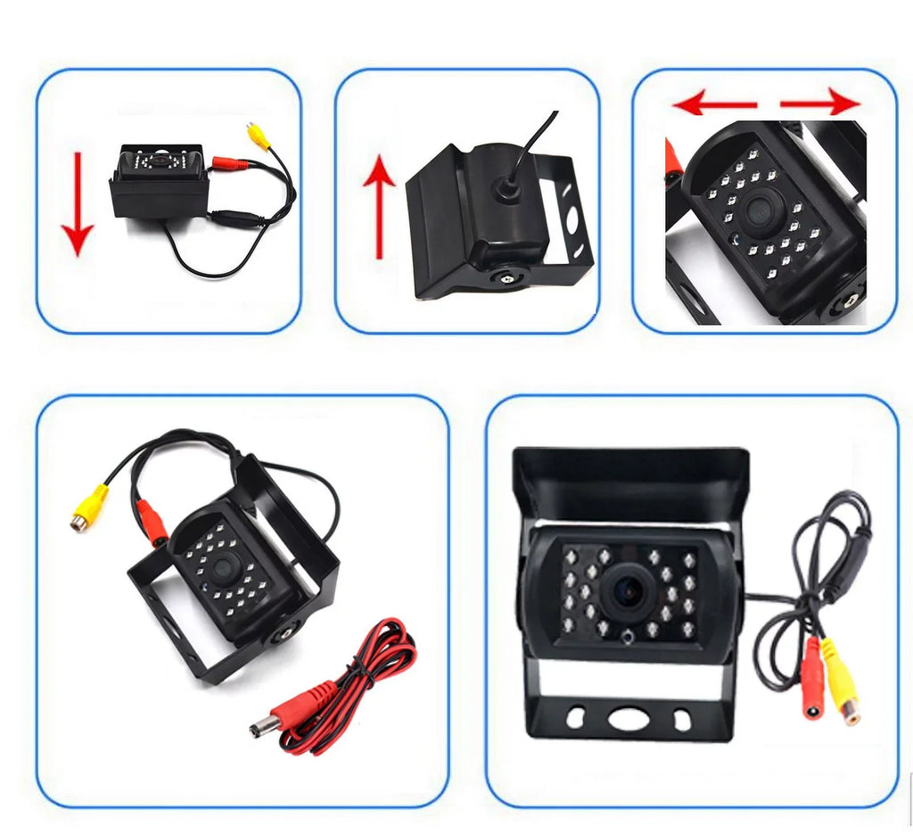 cable 18 Night parking for Monitor IR with Van LED RV system Bus reverse feet Car Vision+32 Truck TFT 12V/24V camera 7inch Car LCD