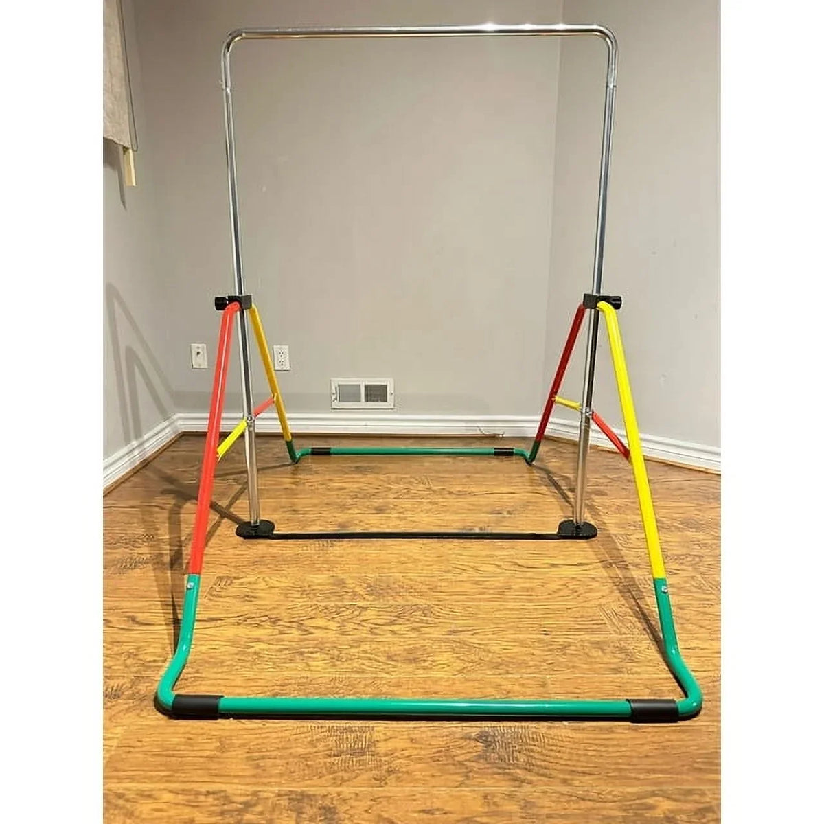 Kip for Playground Junior for Horizontal - Training Monkey Kids' Bar (Red/Yellow) Equipment Expandable Bar Folding Boys/Girls Gymnasts Height-Adjustable - Bar Gymnastics Bar - Home