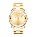 42.5mm Large Movado Analog Bold Gold Watch 3600258 Dialed