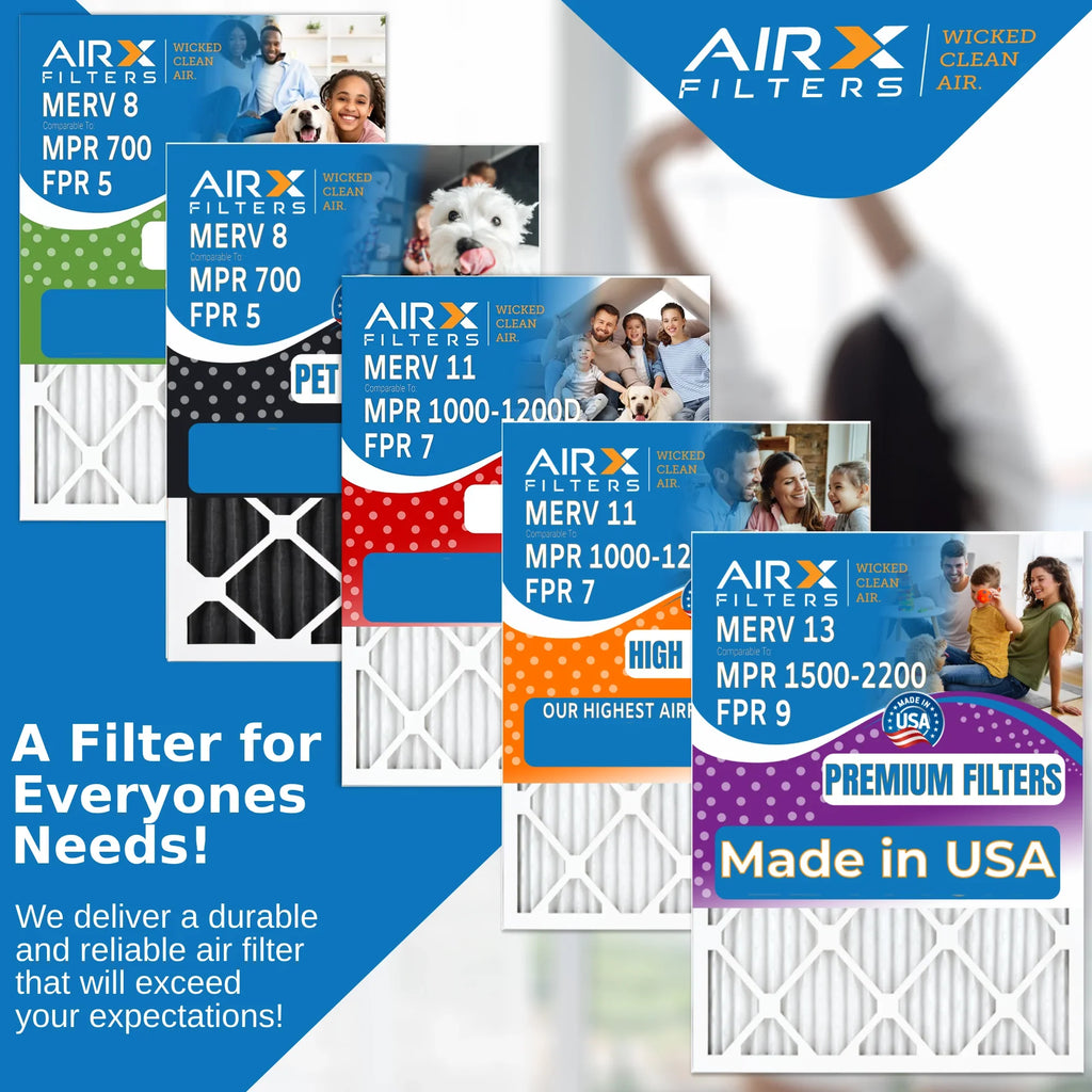 Furnace 12x12x1 WICKED Comparable MPR Pleated Electrostatic HVAC Air Air Filter FPR to 12x12x1 MERV & USA Conditioner FILTERS 1000, Premium MPR Made by AIRX 4 Pack 1200 CLEAN 7 Filters Filter AIR. 11