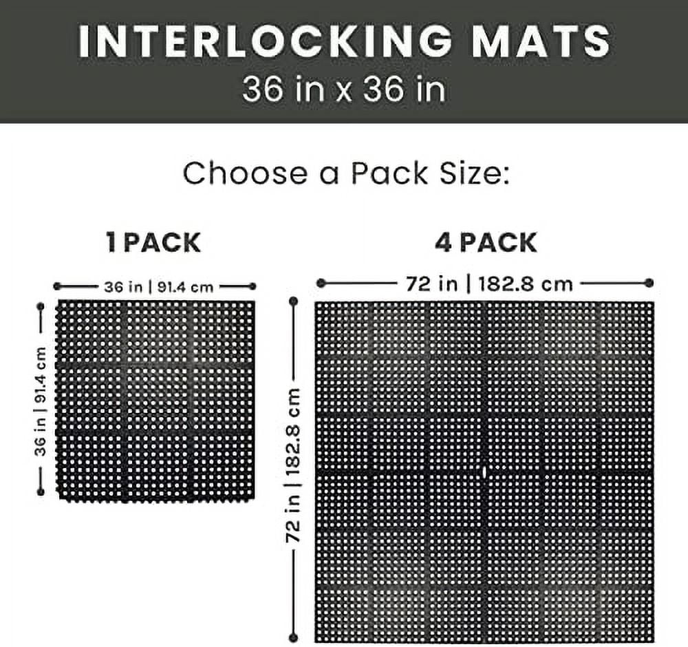 Door 36 Non-Slip Bar Indoor X Floor 36 For Kitchen Rubber exterior Pool Interlocking Anti Mat Inch Durable Drainage, Flooring Floor Mat Restaurant Fatigue Shower Garage