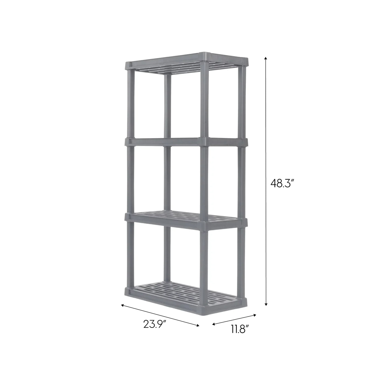 Shelf lb. USA Plastic Capacity, 4-Tier Gray Elephant IRIS Total Storage Rack 160 with