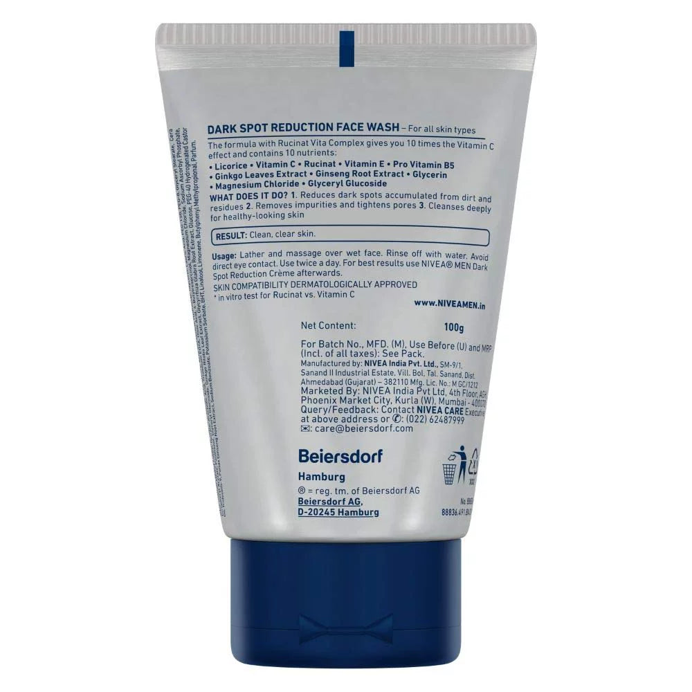 NIVEA Reduction g MEN Wash Dark of (Pack Spot Face 100 3)