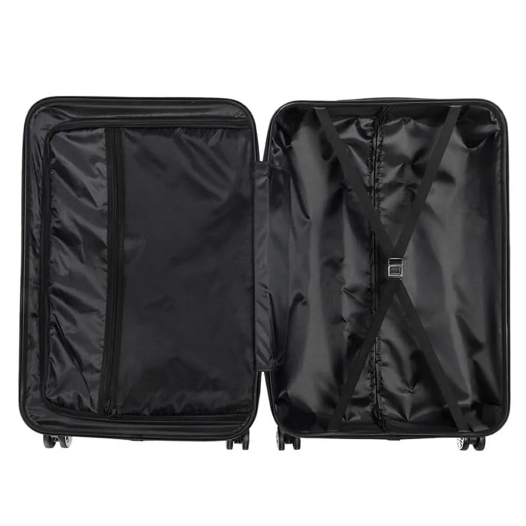 28" - Lightweight Gray / Set 24" Portable ABS 20" Case Trolley Dark Suitcase 3-in-1 / Travel