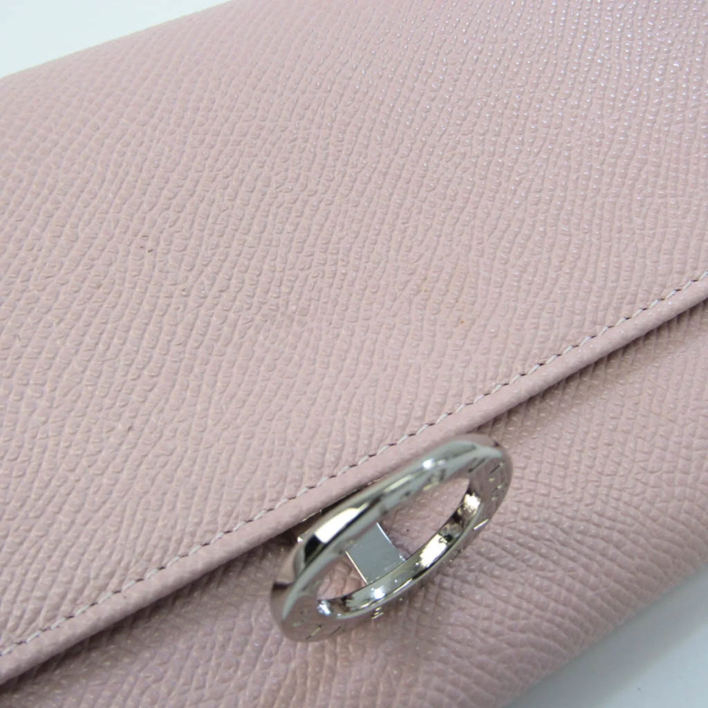 Bvlgari (Good) Pre-Owned 30415 Wallet Women's Pink Long Bvlgari (bi-fold) Leather Bvlgari