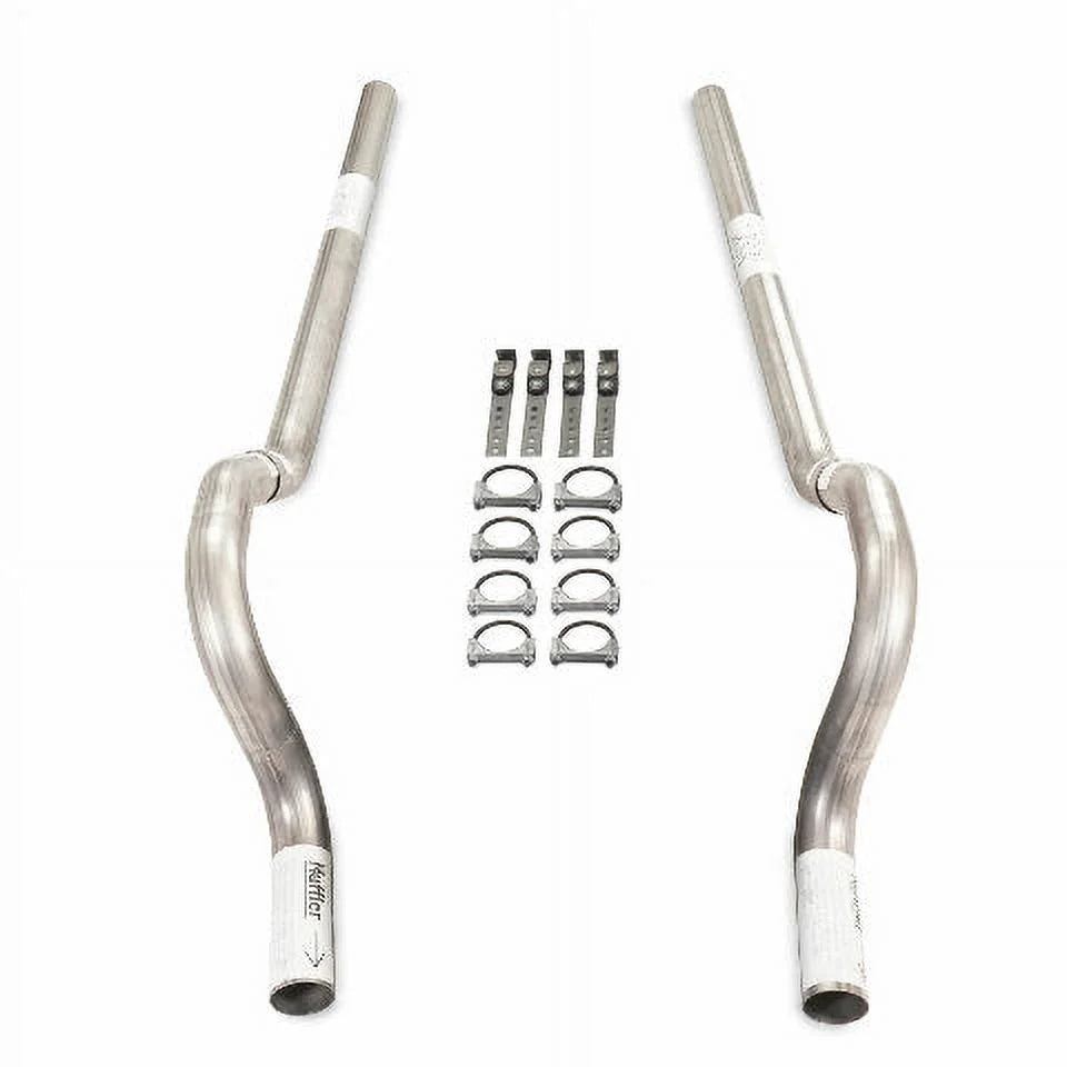 Car Kit Rear No 62-74 Exit B Exhaust Mopar Tips Body Dual Muffler 2.5" No
