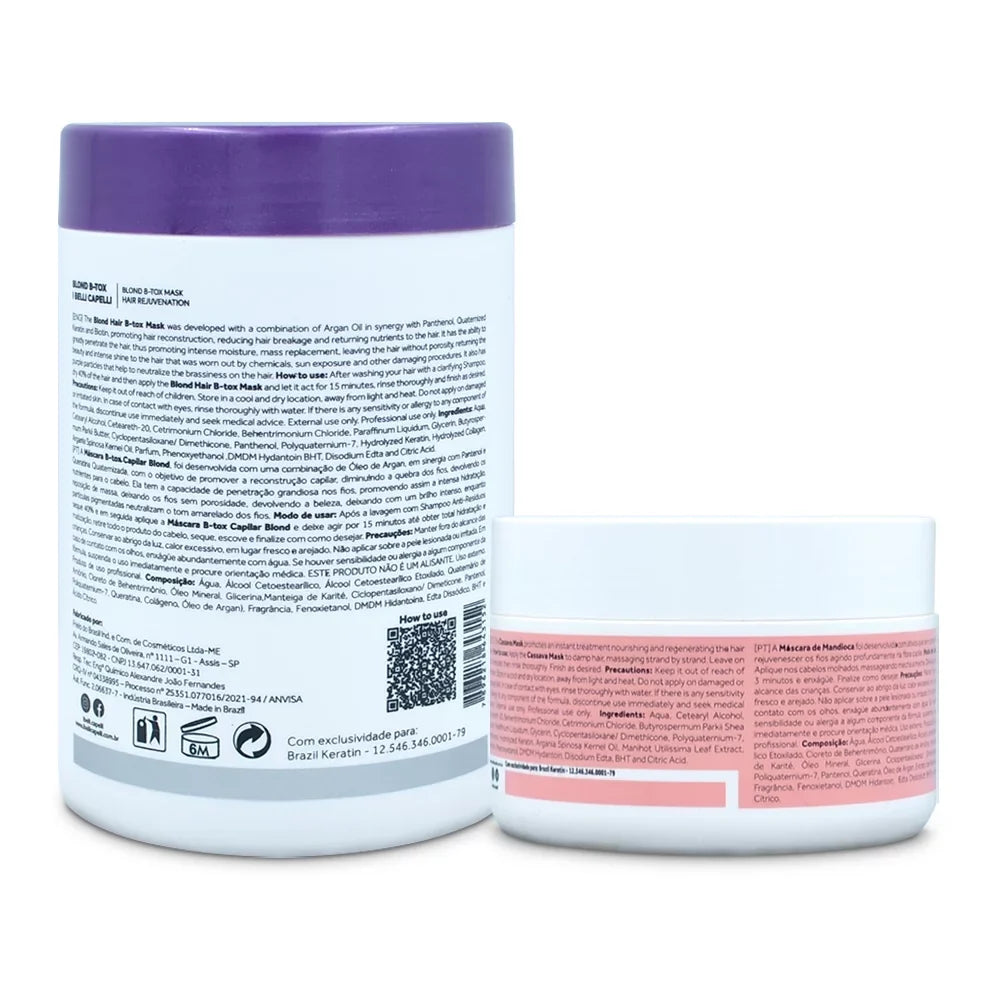 oz Mandioca I Blond Belli and Mask Capelli B-tox Venice Ravenna Hydration oz 250g/8.8 Kit 1kg/35.2