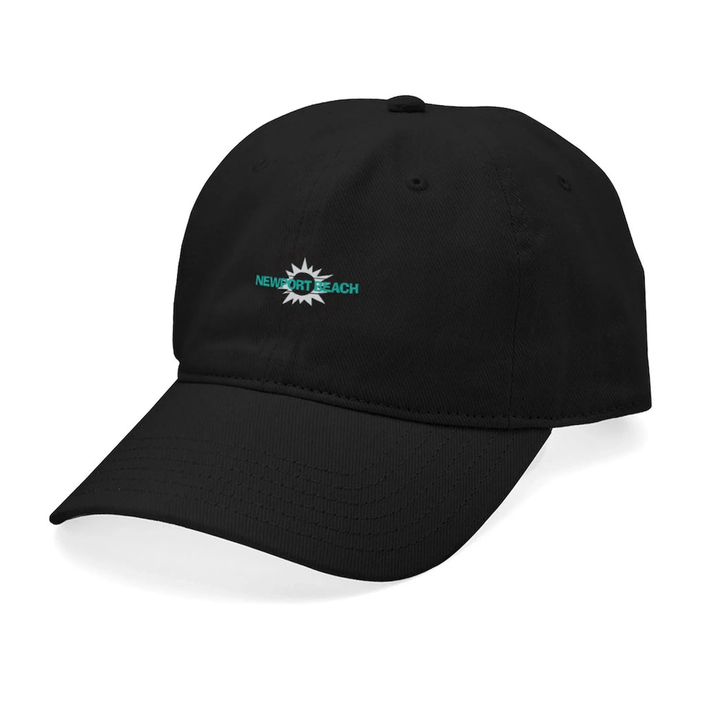 Adjustable Black Cap Baseball Beach Hat Canvas - CafePress - Printed Cotton Black Newport California