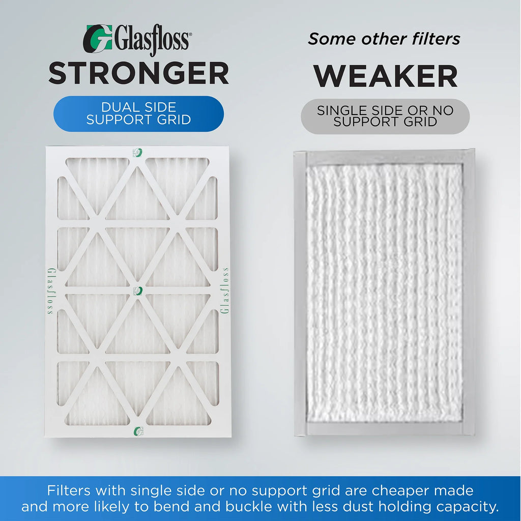 13-1/2 12 Pack Actual Air x Pleated dimension: of 7/8 MERV by x Filters 10 Glasfloss. 14x20x1 19-1/2