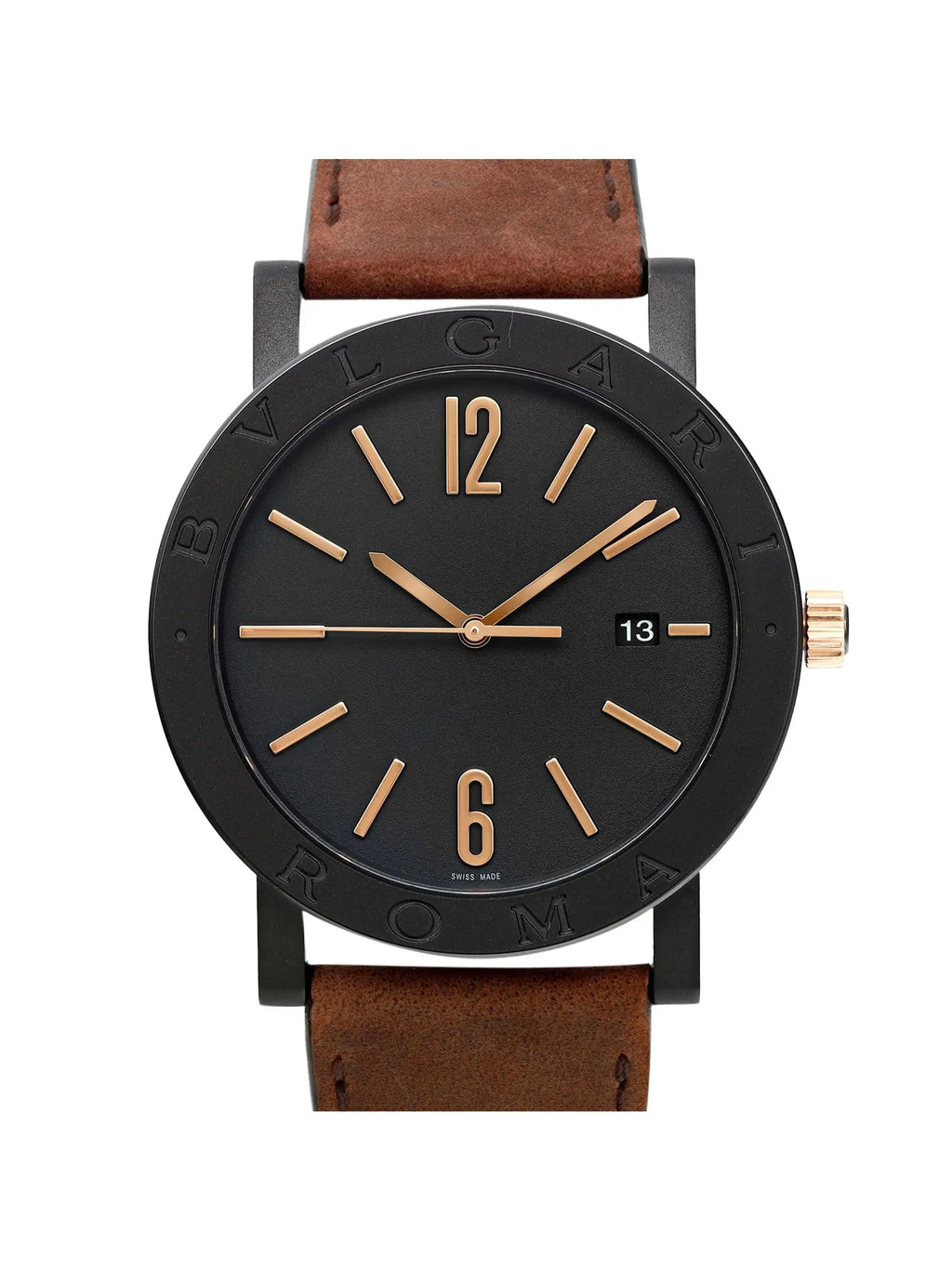 Black 103219 Solotempo Watch 41mm New Dial Steel DLC Automatic Coated Bvlgari