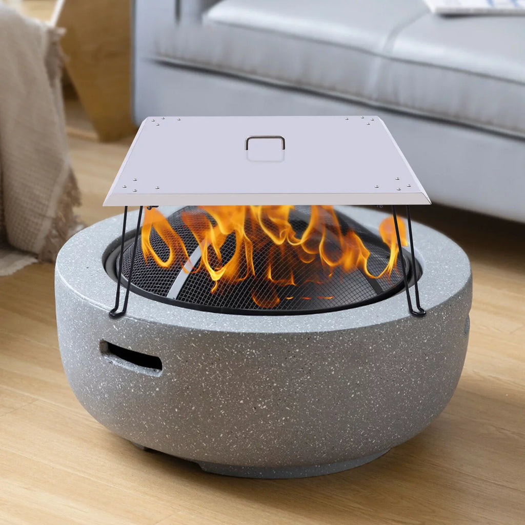 Heater Patio Fire Deflector-Turn Burner Pit Heat Cover Pit a 30"x30" into Fire