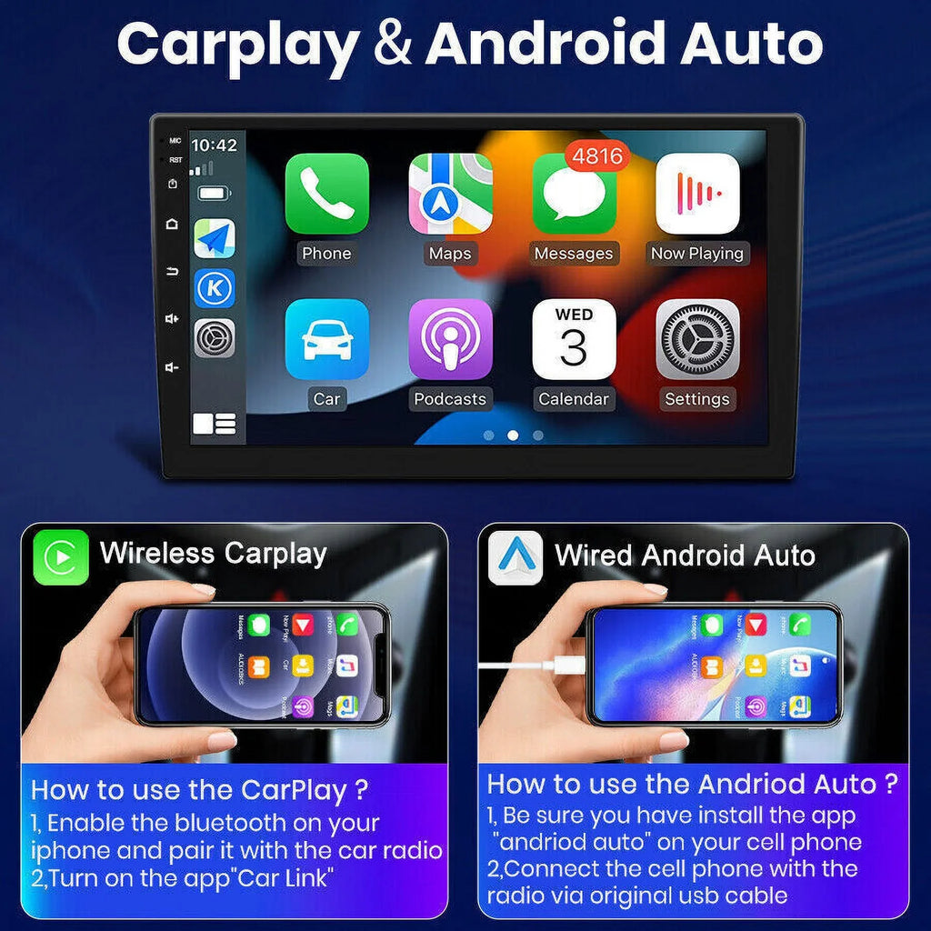 Camera WIFI for 1280*720 Stereo Screen Player Auto 10.1" 2008-2013 Navigation 12 Black SWC Carplay Video Accord Radio Backup 8 GPS Honda Android Car Support Android 2+32G, Wireless