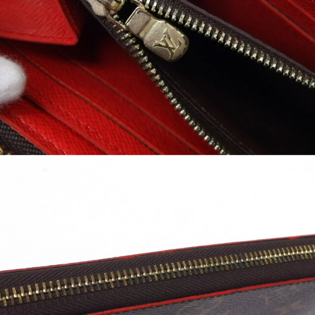 M62940 Pre-Owned Monogram Wallet Clemence (Good) Wallet Red Long