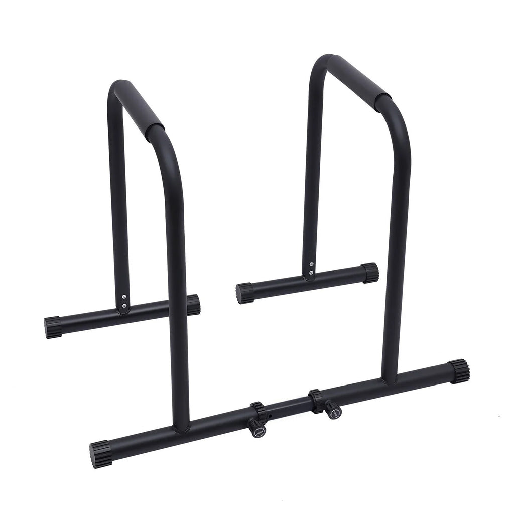Stand Station Adjustable Gym Dip Upper Flkoendmall Black Body Height Home Equipment for