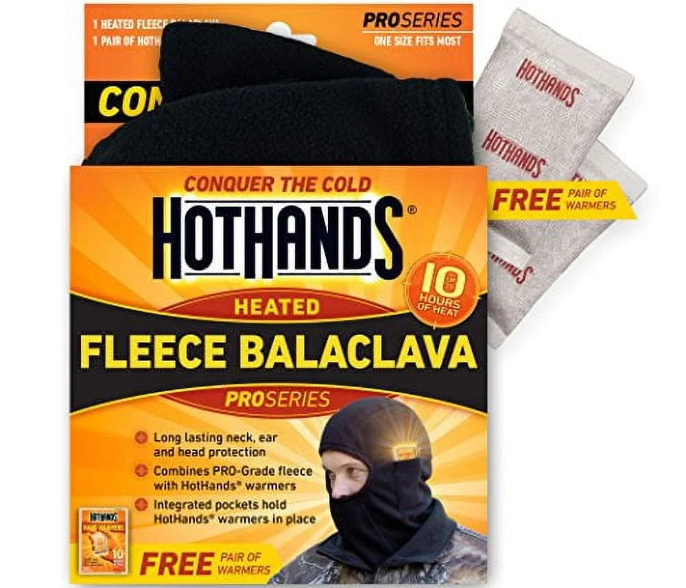 '- Hothands Black Heated Fleece Balaclava