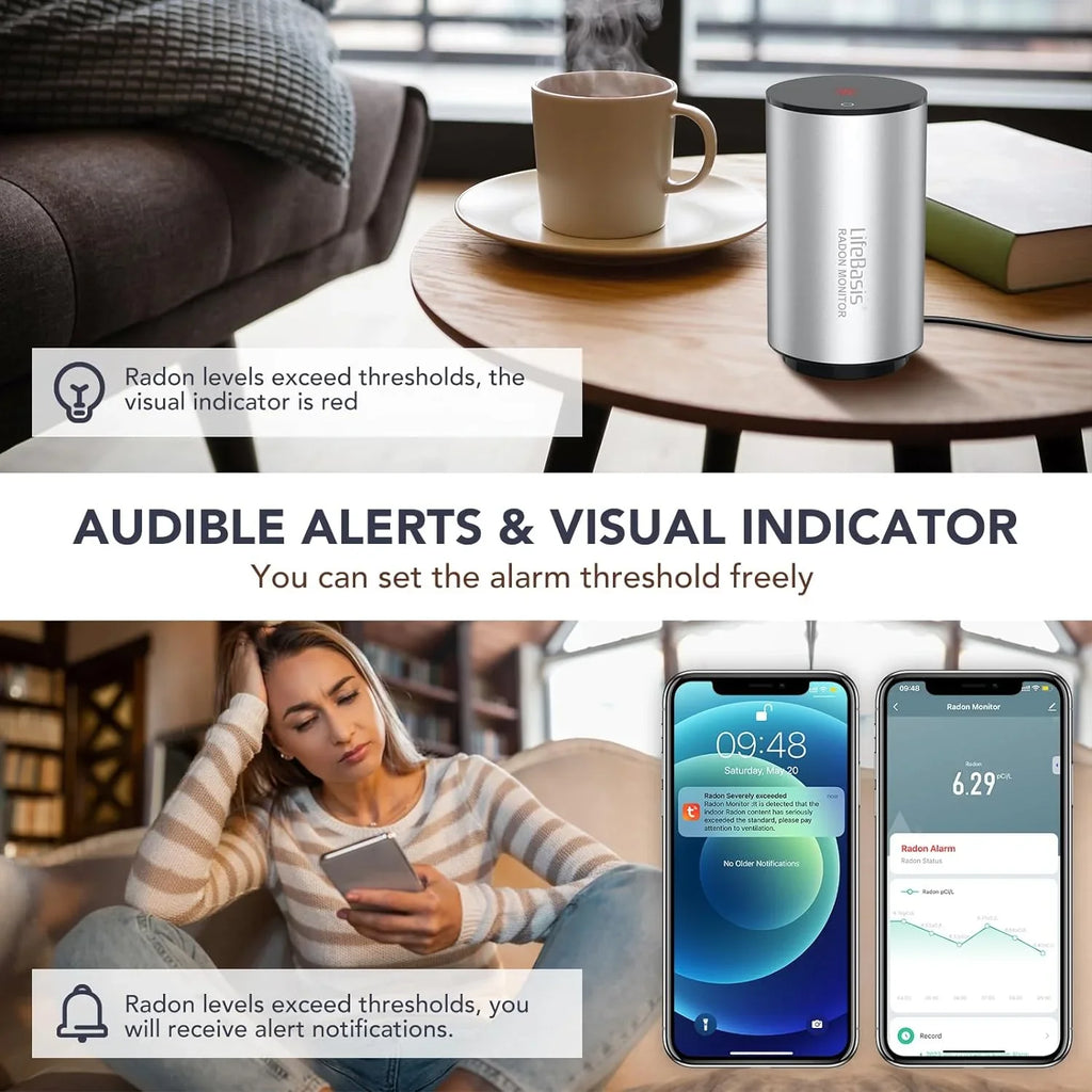 Capture Detector Radon Smart Home Levels of Monitor for Fast Radon Basis Life Fluctuating