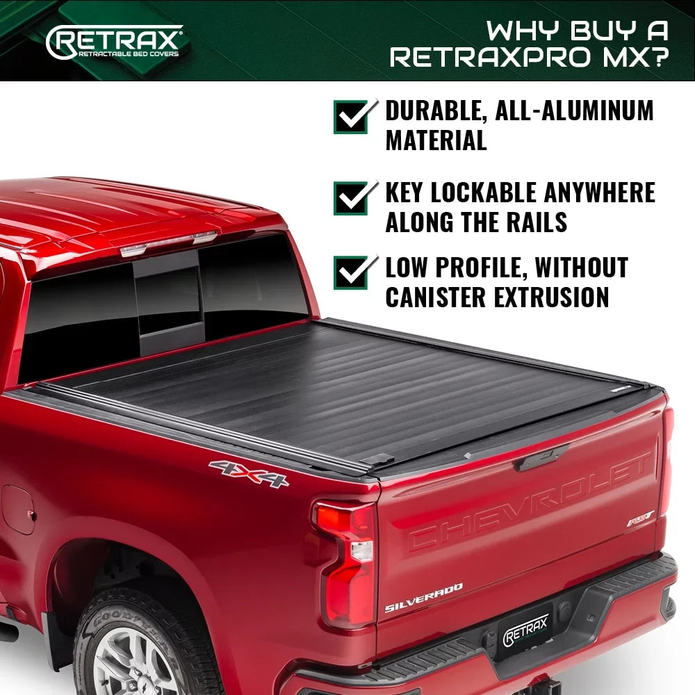 Bed Realtruck Compatible Deck | Retrax Cab Retractable System Tundra Toyota MX 6' Cover Regular 2007-2021 (78.7") Bed By | with Double 7" Truck & Tonneau 80842 Rail With Select