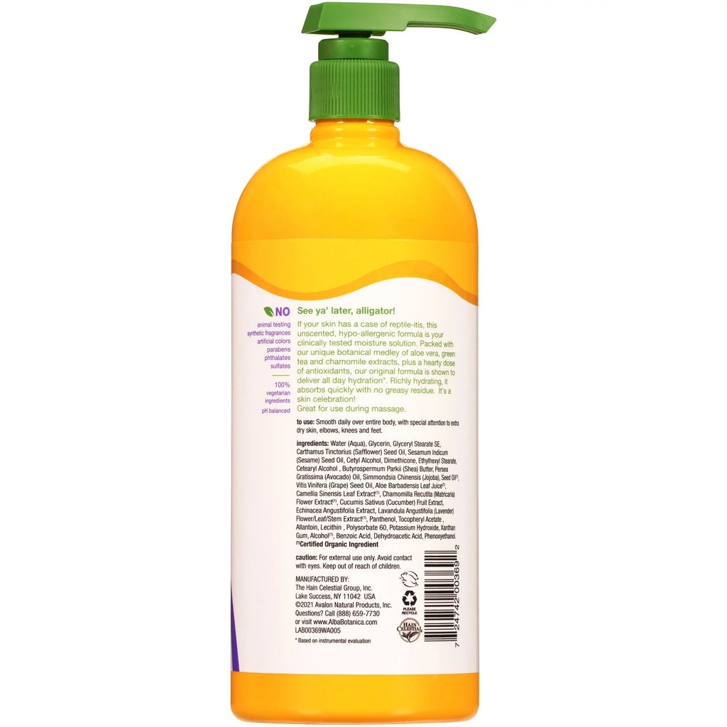 Emollient Unscented Lotion, 32 Body Very Alba Botanica Original, Oz