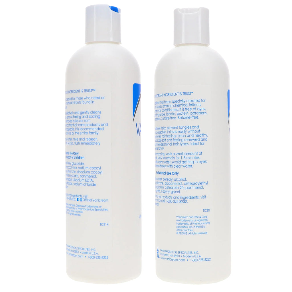 Shampoo oz Conditioner Pack & 12 Combo 12 oz Vanicream
