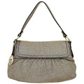 8BK042 Semi-shoulder Leather Gold One (Good) Pre-Owned FENDI Fendi Bag Shoulder Lame Flap Handbag Ladies Canvas