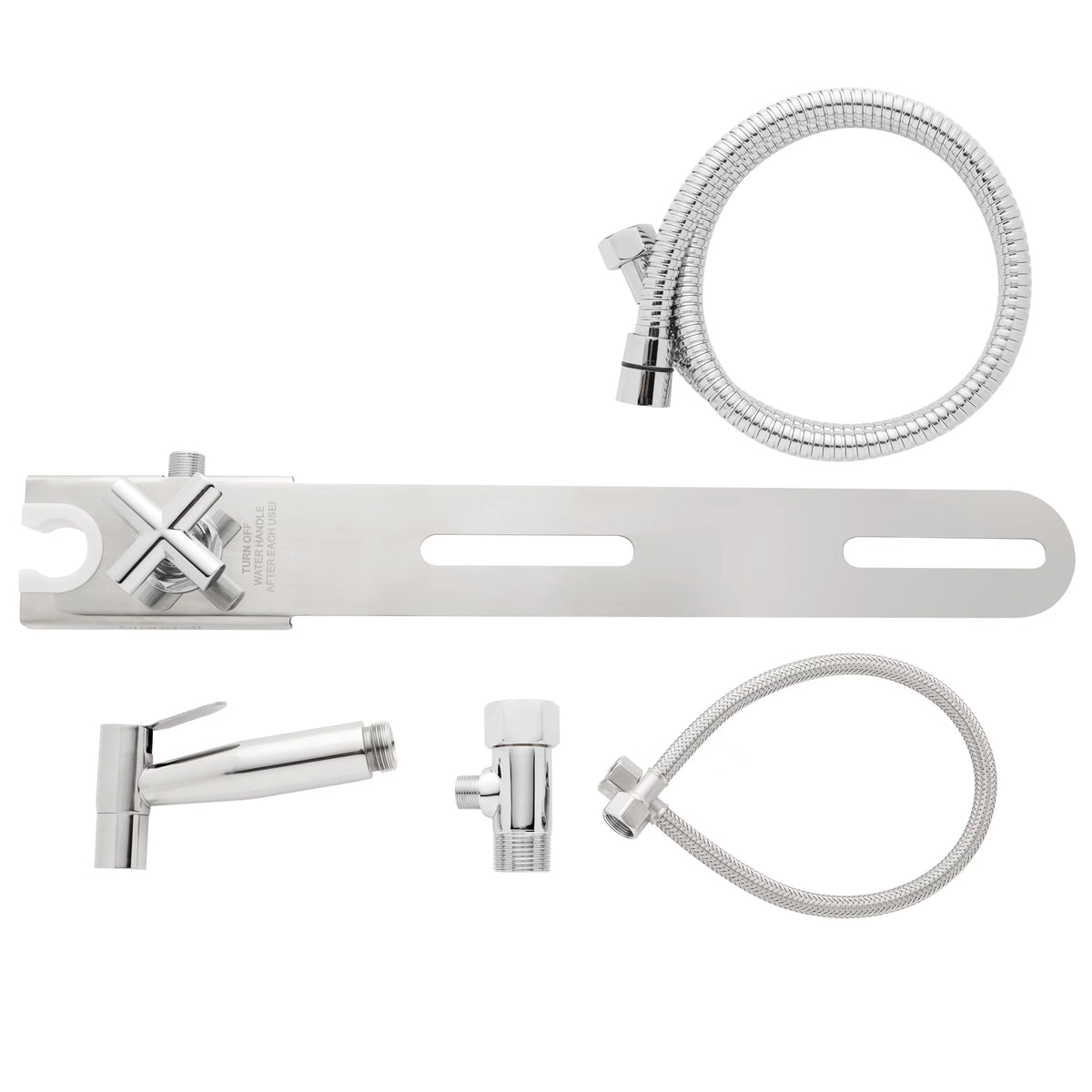 CleanSpa with and Brondell Holster Luxury Integrated Shut Hand-Held Steel Stainless Sprayer Bidet off,