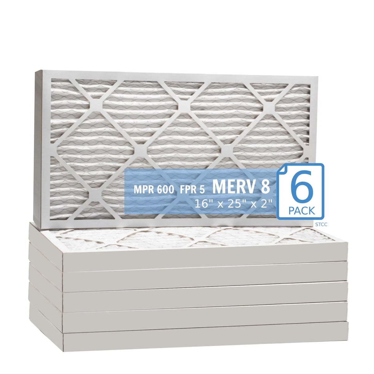 Hi-E 40 Mechanical Guard Pleated (6 Surface Extended Air Filter, MERV Air / Purolator 16x25x2, Pack) 8,