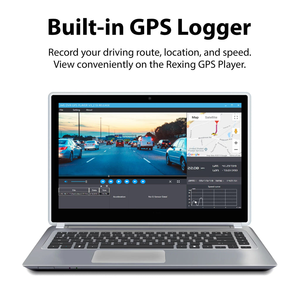 Rexing HD Rear V1P Front Full 1080p Cam Pro Dash and