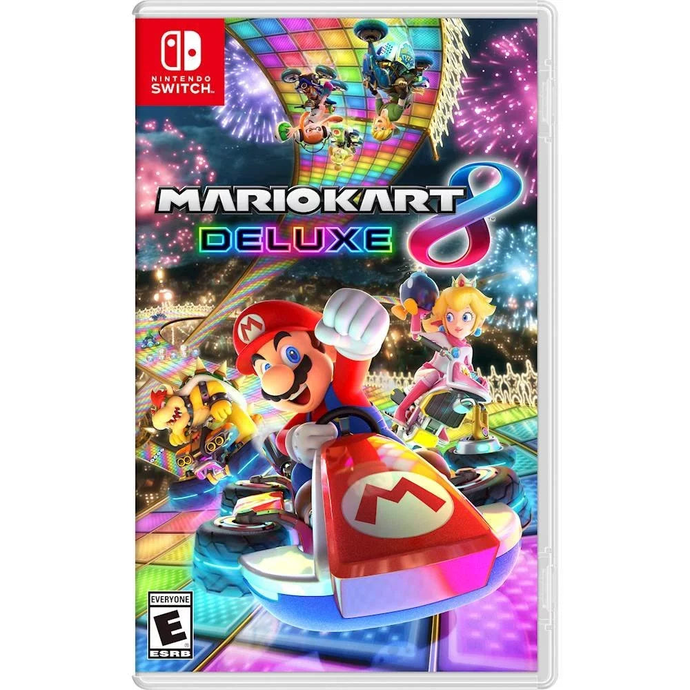 Lite Switch Turquoise Deluxe Kart with 8 Nintendo Bundle Mario