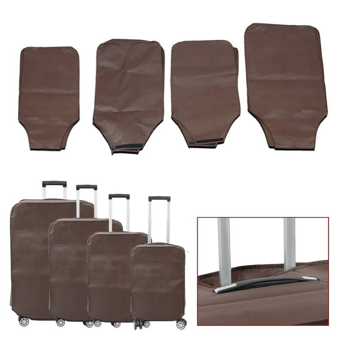 4 Luggage Luggage Piece gold rose Cover&Hanger Spinner Hardshell with On Suitcase,Carry Free Wheels Sets,Travel Inside