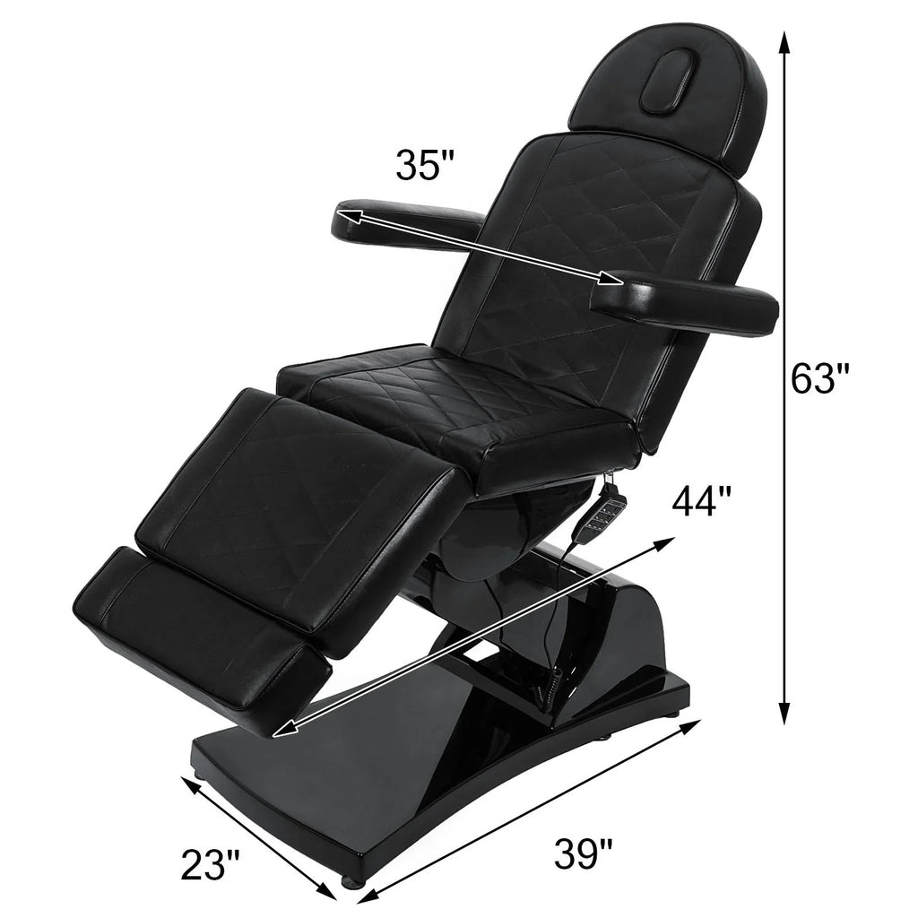 Motors Massage Reclining (Black) Full Bed Chair Bed Chair Salon VEVOR 4 Aesthetic Purpose Dental for Electrical Podiatry Facial Spa All Table Chair Adjustable Tattoo Electric