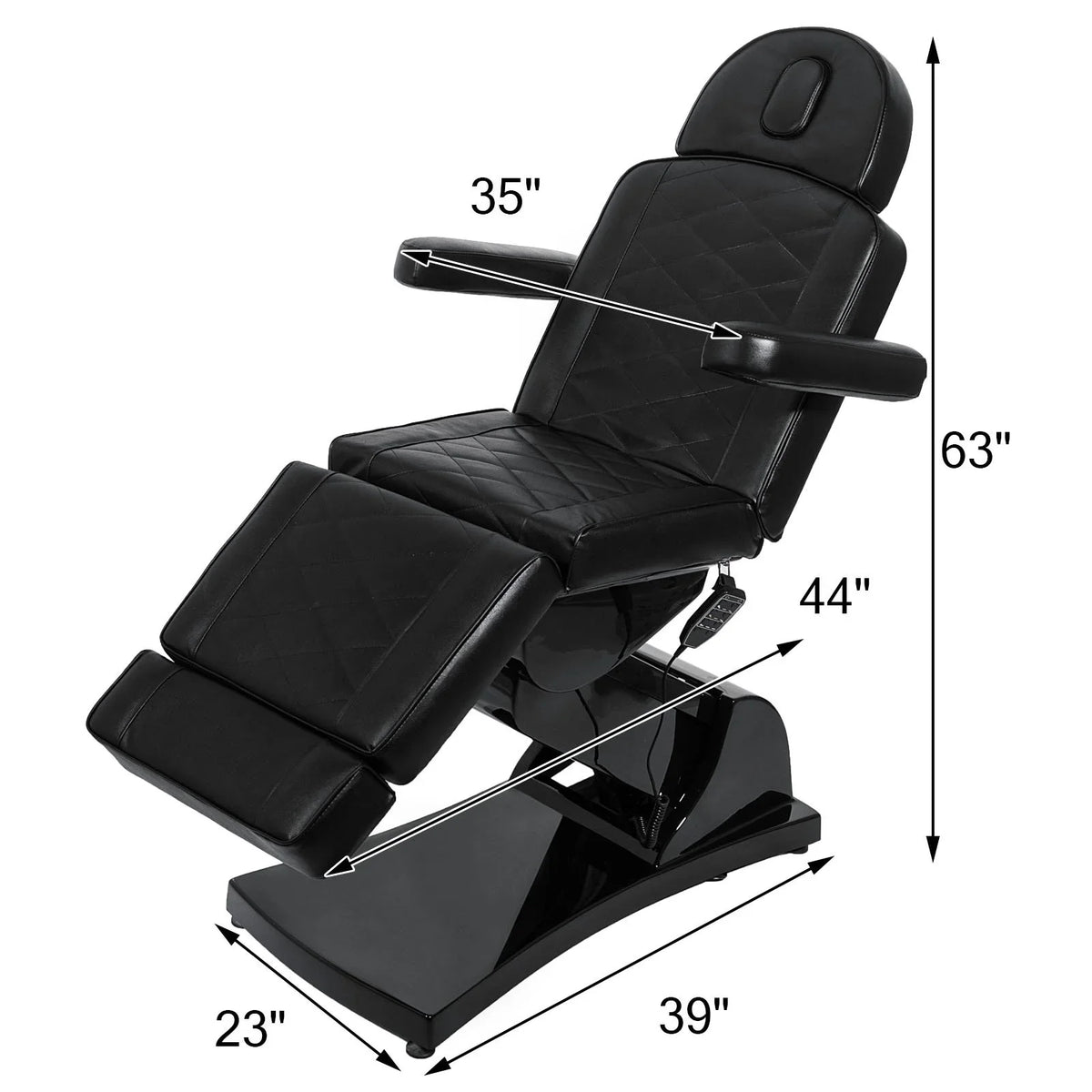 Motors Massage Reclining (Black) Full Bed Chair Bed Chair Salon VEVOR 4 Aesthetic Purpose Dental for Electrical Podiatry Facial Spa All Table Chair Adjustable Tattoo Electric