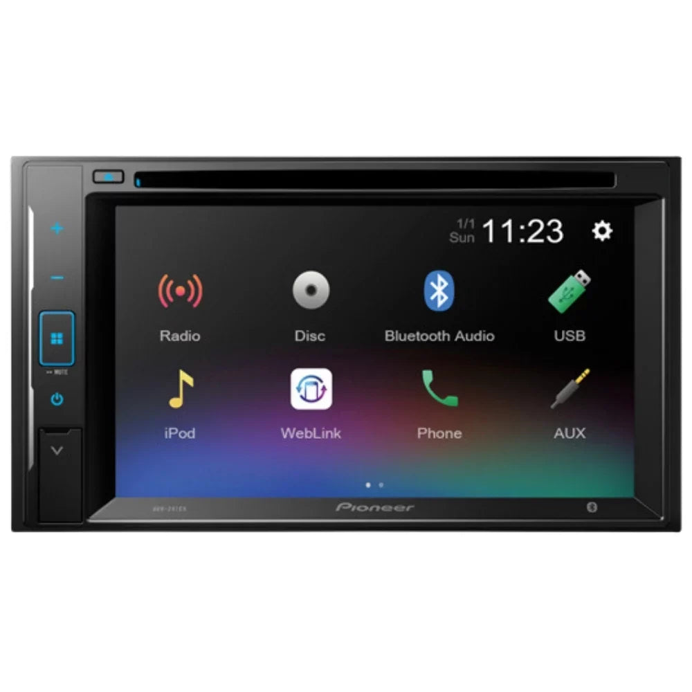 6.2" AM/FM W/ Pioneer DVD/CD with Receiver 2014-2016 AVH-241EX Double DIN Silverado Touchscreen Digital Stereo Kit/in-Dash Camera/Installation Chevrolet Bluetooth/Backup for Car Media Bundle KIT4784