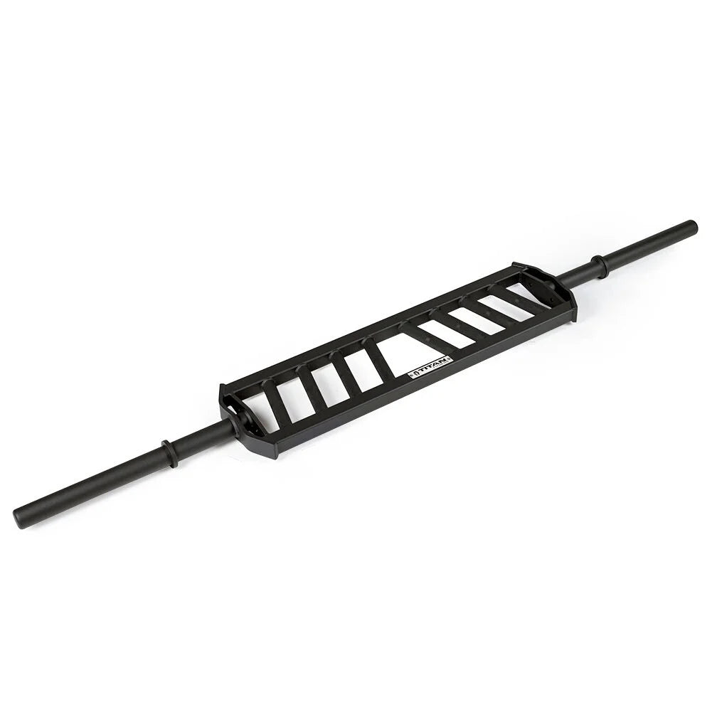 Barbell Olympic Multi-Grip Swiss/Football V3, 1,900 Titan Rated Bar Angled Hybrid Rackable LB, Fitness