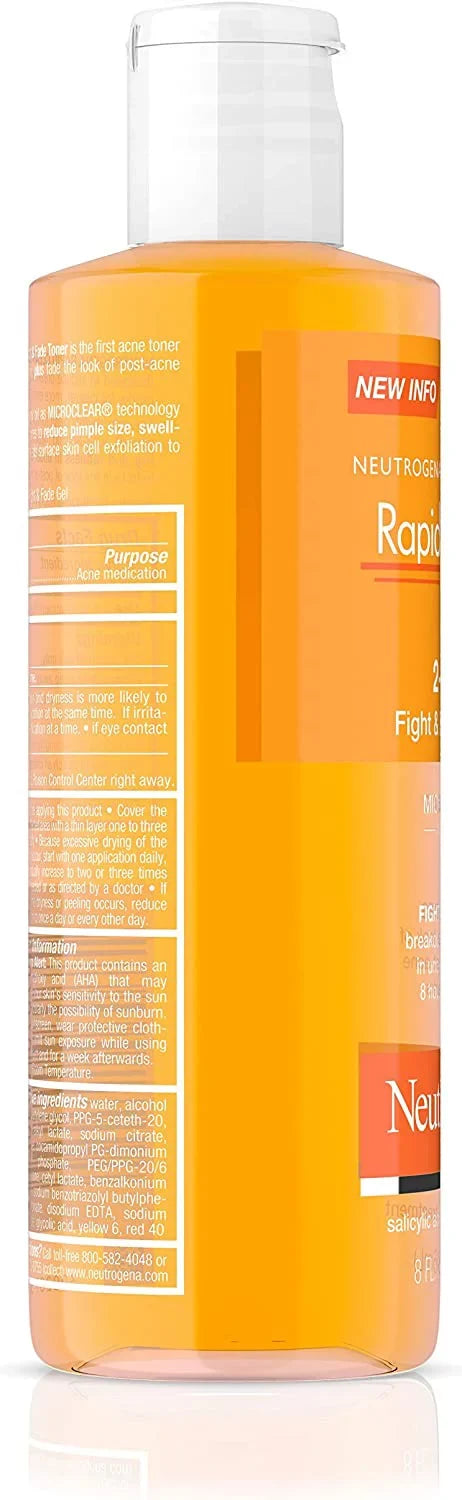 Rapid 2-in-1 of Clear & Fade 8 Toner Neutrogena 2) Fight oz (Pack