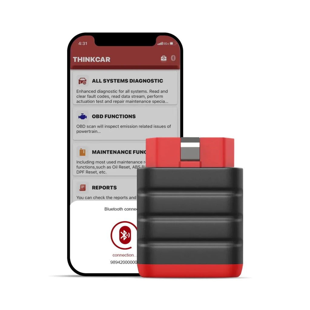 Diagnostic Tool & for for Tool, Android, Fault & Scanner Code Newer THINKDIAG All - THINKCAR Reader Vehicles OE Bluetooth OBD2 Scan Check iOS Full-System MINI Car Scanner & Light 1996 Engine