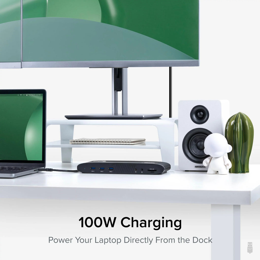 Reader 2x DisplayPort, USB 2x 13-in-1 Mac, Dual Thunderbolt Charging, Monitor, USB, 100W USB-C Plugable C or SD Displays Compatible HDMI (5x 4, Card with Windows, Docking 4K Station 3 / Dual Ethernet,