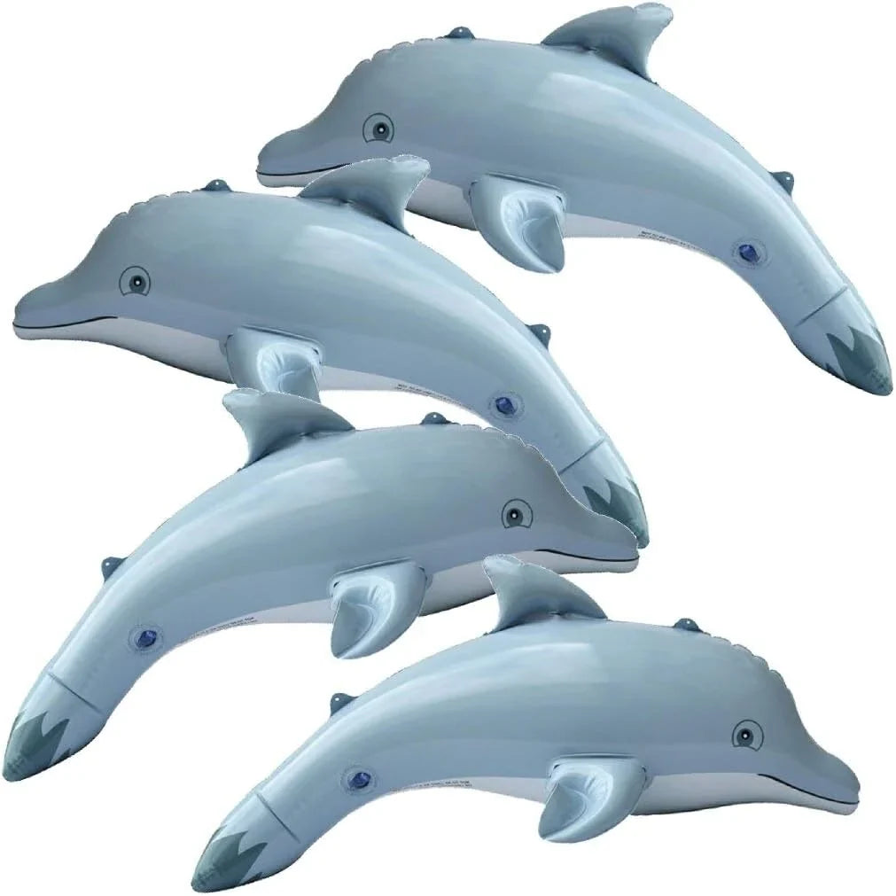 Inflatable Creations Dolphin Play/Bath Toy Jet 4-Pack