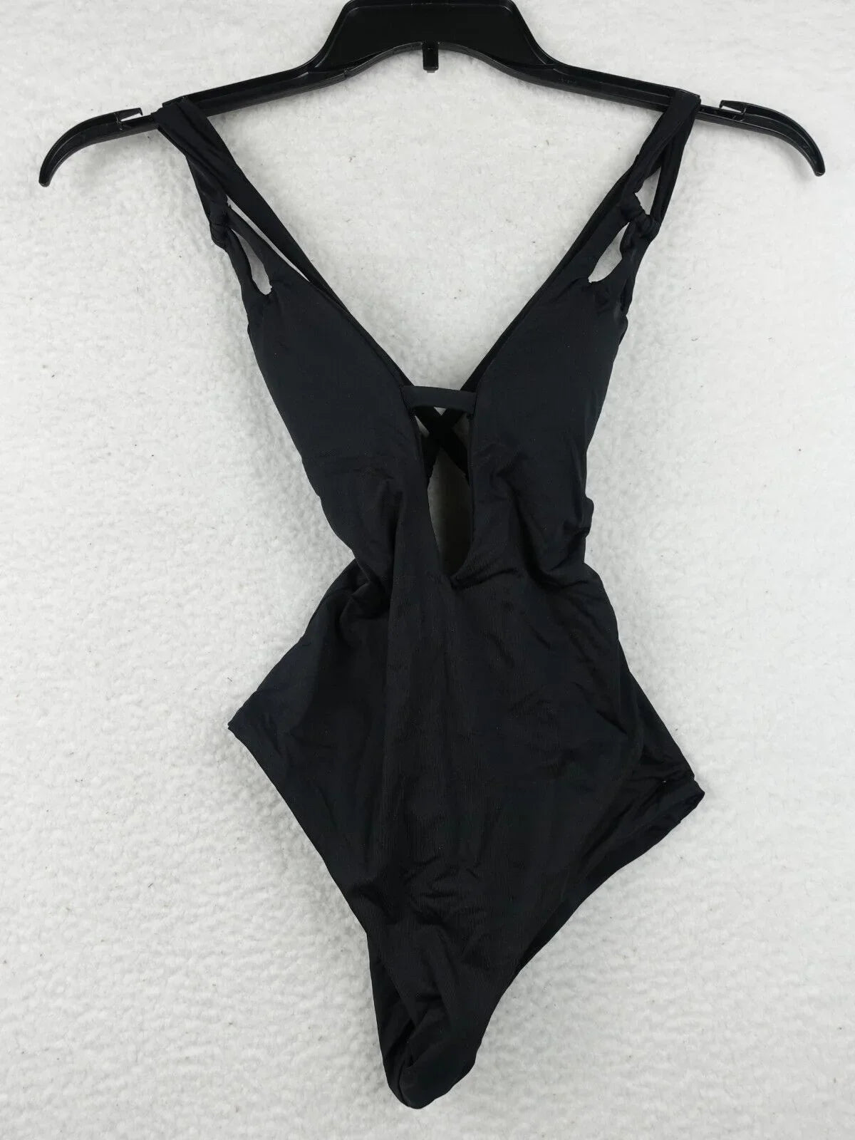 Swimsuit Skylar Rebecca One-Piece Plunge BECCA Virtue XS Black - - Color Code