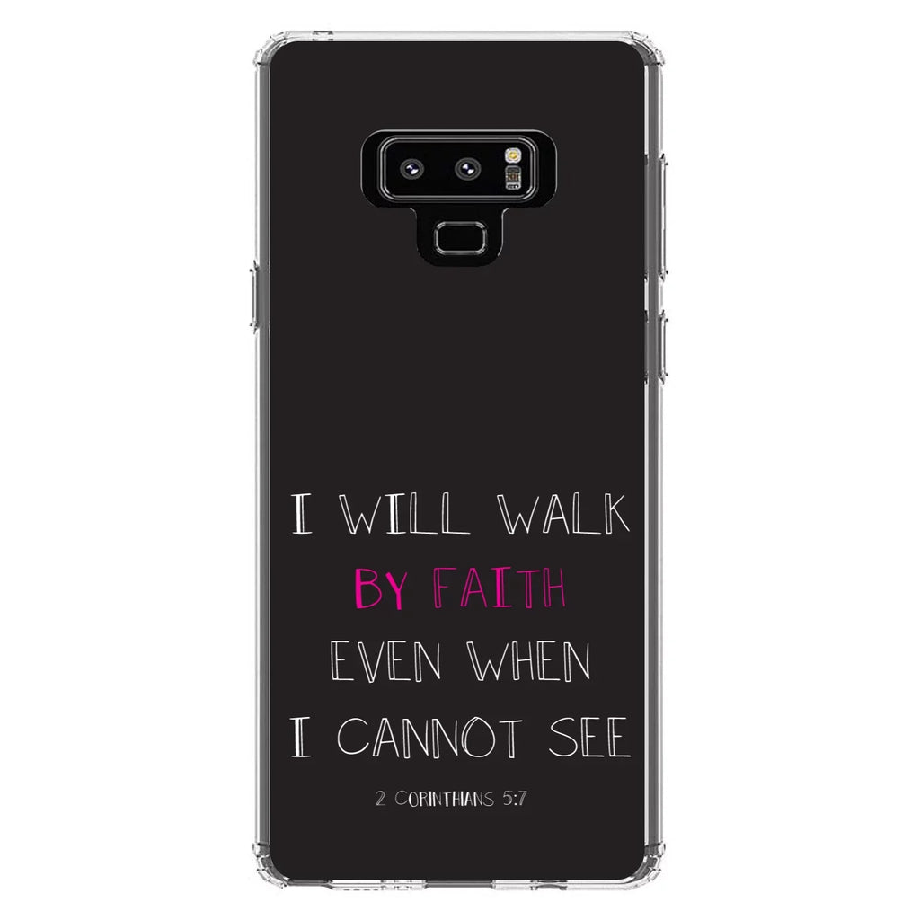 Cannot Hybrid Corinthians Tempered Even for Note Galaxy When Protector 2 Bumper, Walk By 5:7 Case See - TPU Acrylic I - Clear Screen - Faith Shockproof Glass DistinctInk Back, 9