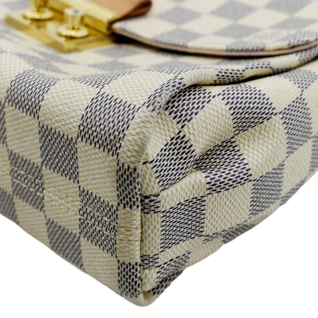 Croisette Crossbody Bag Pre-owned Satchel Azur Damier White
