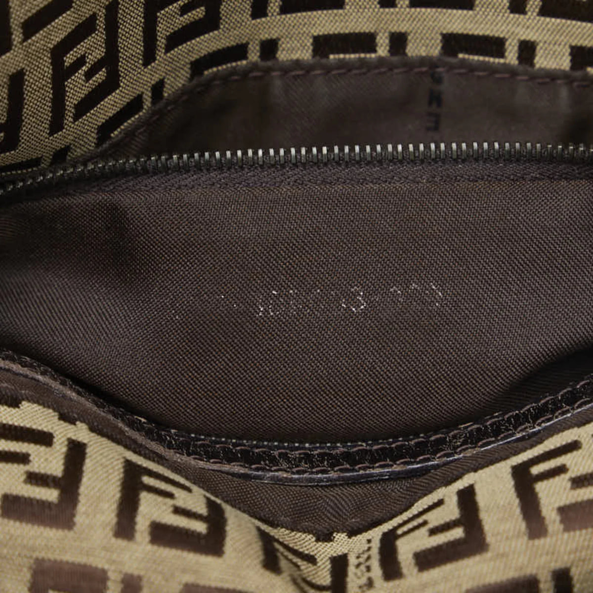 Women's Bucket Zucchino Mamma Bag Leather Pre-Owned Shoulder FENDI 8BR003 Canvas Brown (Fair)