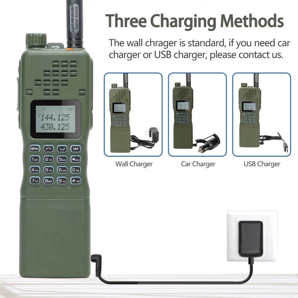 Cable mic,18.8 Programming Bag with Rechargeable Cable,AR-152 Antenna,USB AR-152 Long inch ABBREE&BaofengAR-152 Way Range Walkie Foldable Charger Radio and Kit Talkie 10W Full Tactical Shoulder Two
