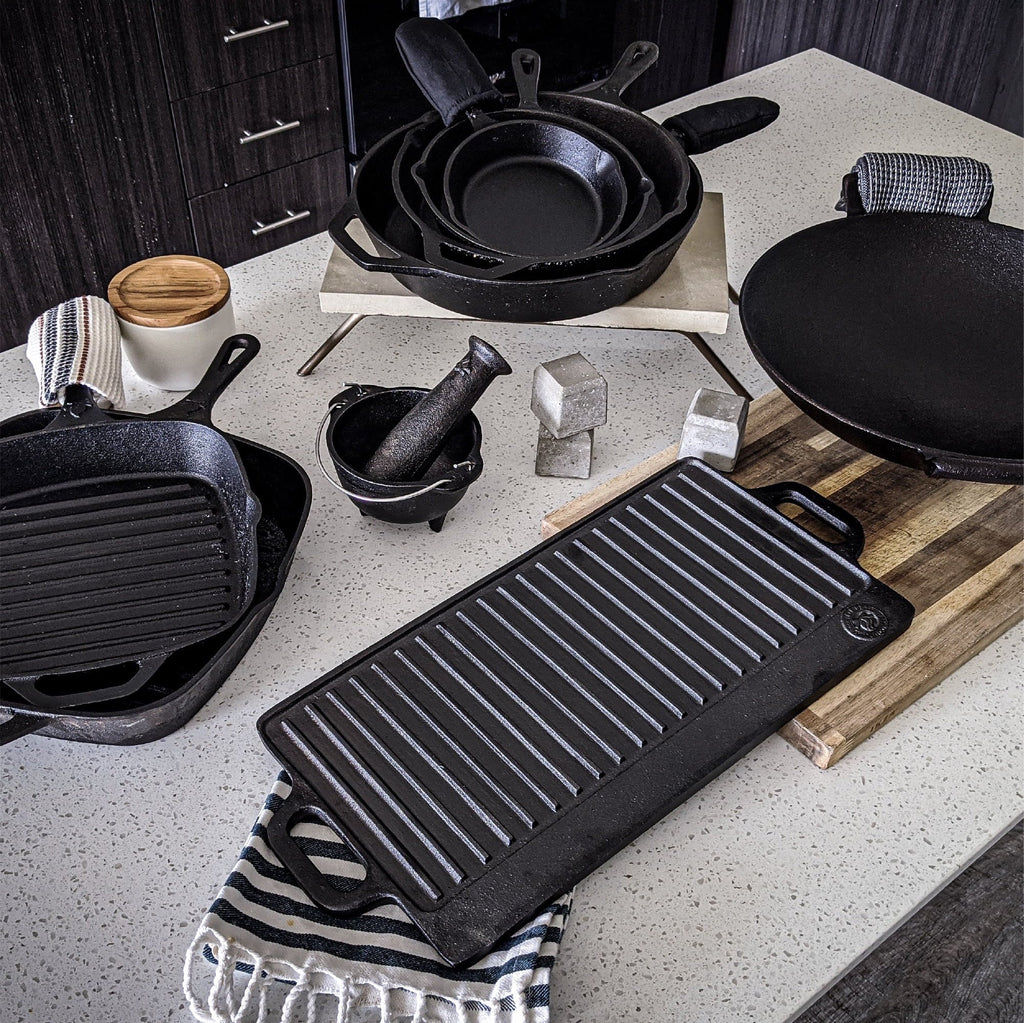 Pre-Seasoned Pan Grill Iron Cast Inch Medium Square Backcountry 8 Iron